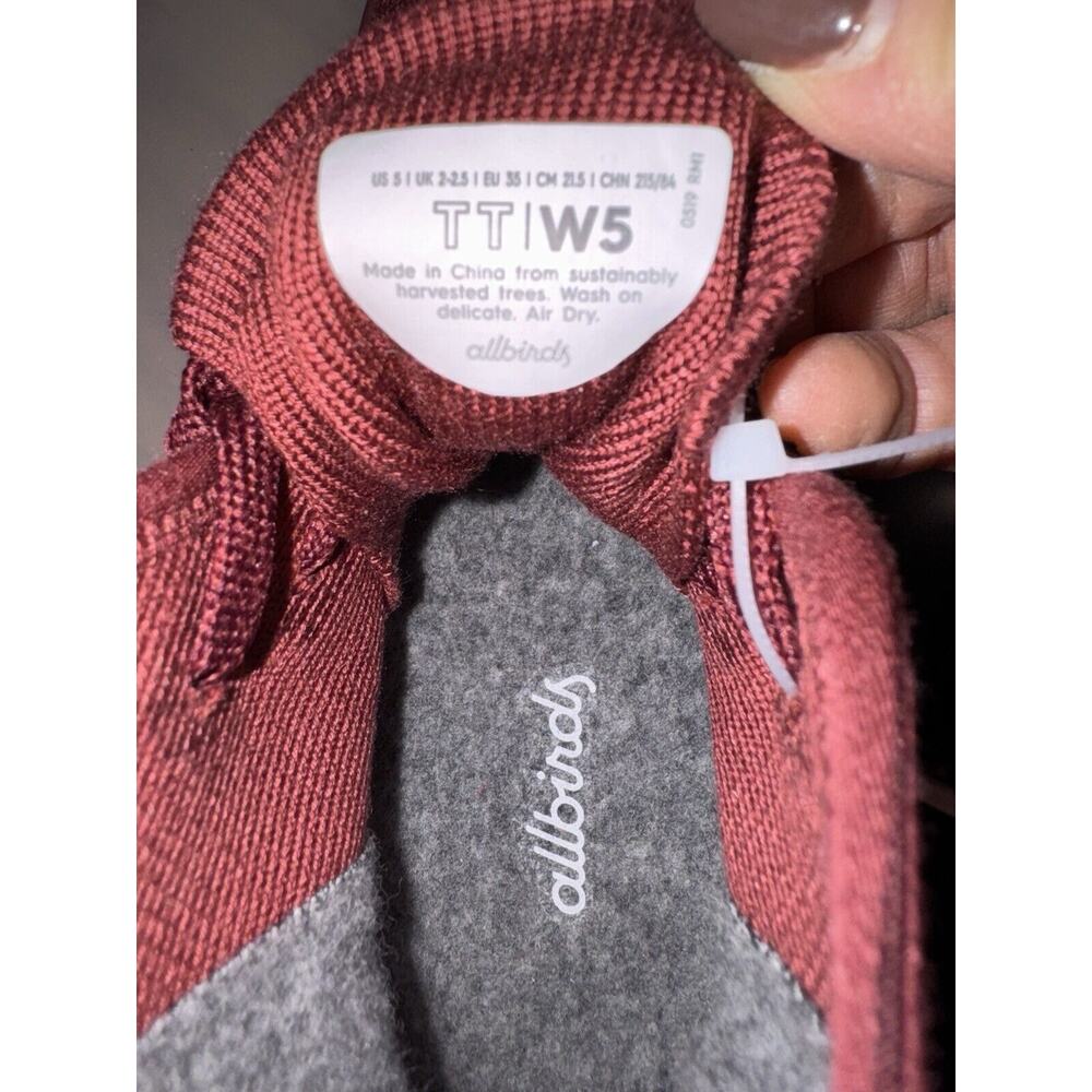 Allbirds Tree Toppers Womens Size 5 Red Athletic Running Shoes Sneakers High Top - Picture 7 of 7
